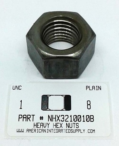 1"-8 FINISHED HEAVY HEX NUT STEEL PLAIN