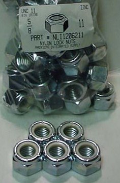 5/8-11 HEX NYLON INSERT LOCK NUT NE SERIES STEEL ZINC PLATED