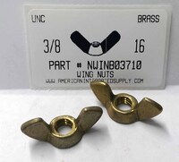 3/8-16 WING NUT SOLID BRASS