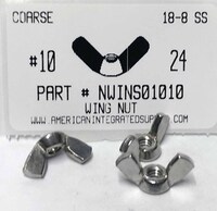 #10-24 WING NUT 18-8 STAINLESS STEEL