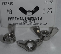 M8-1.25 WING NUT A2 STAINLESS STEEL