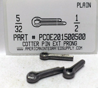 5/32X1/2 COTTER PIN EXTENDED PRONG STEEL PLAIN