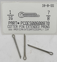 1/16X7/8 COTTER PIN EXTENDED PRONG 18-8 STAINLESS STEEL