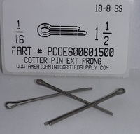 1/16X1-1/2 COTTER PIN EXTENDED PRONG 18-8 STAINLESS STEEL