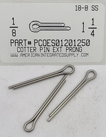 1/8X1-1/4 COTTER PIN EXTENDED PRONG 18-8 STAINLESS STEEL