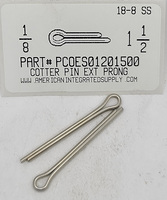 1/8X1-1/2 COTTER PIN EXTENDED PRONG 18-8 STAINLESS STEEL