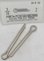 3/16X2 COTTER PIN EXTENDED PRONG 18-8 STAINLESS STEEL