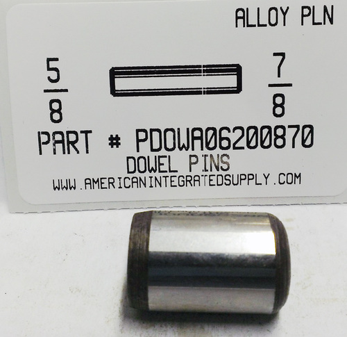 5/8X7/8 DOWEL PIN ALLOY STEEL PLAIN