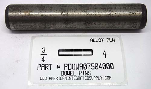 3/4X4 DOWEL PIN ALLOY STEEL PLAIN