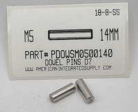 M5X14MM DOWEL PIN A1 STAINLESS STEEL D7