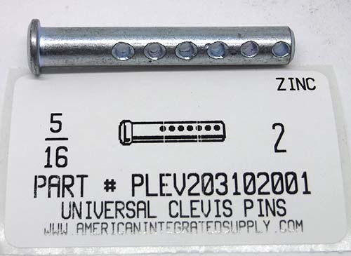 5/16X2 UNIVERSAL CLEVIS PIN STEEL ZINC PLATED