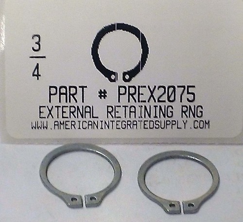 3/4" EXTERNAL RETAINING RING .704 GROOVE.693 FREE ID