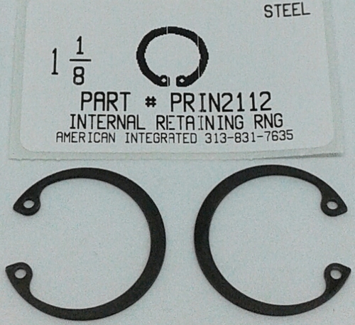 1-1/8" INTERNAL RETAINING RING STEEL 1.197 GROOVE