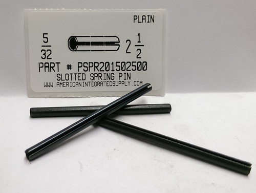 5/32X2-1/2 SLOTTED SPRING PIN STEEL PLAIN