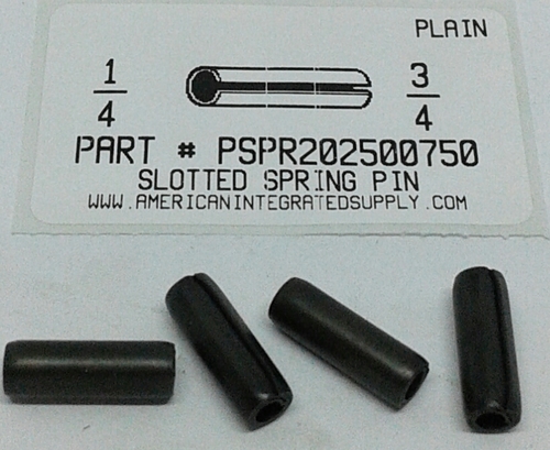 1/4X3/4 SLOTTED SPRING PIN STEEL PLAIN