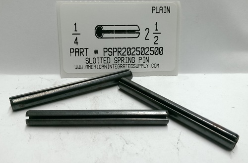 1/4X2-1/2 SLOTTED SPRING PIN STEEL PLAIN