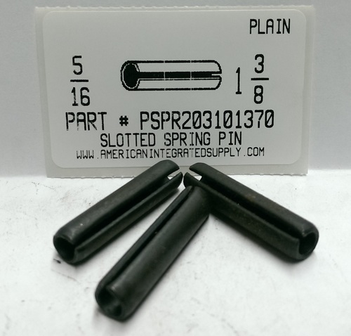 5/16X1-3/8 SLOTTED SPRING PIN STEEL PLAIN