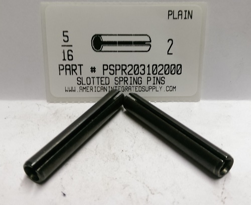 5/16X2 SLOTTED SPRING PIN STEEL PLAIN