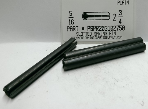 5/16X2-3/4 SLOTTED SPRING PIN STEEL PLAIN