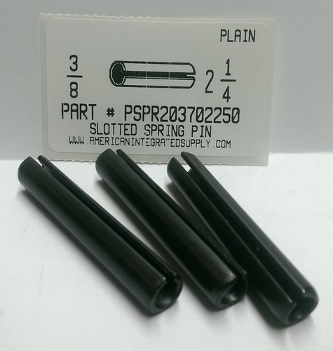 3/8X2-1/4 SLOTTED SPRING PIN STEEL PLAIN