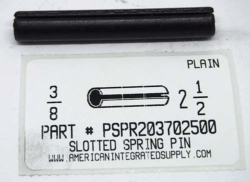 3/8X2-1/2 SLOTTED SPRING PIN STEEL PLAIN