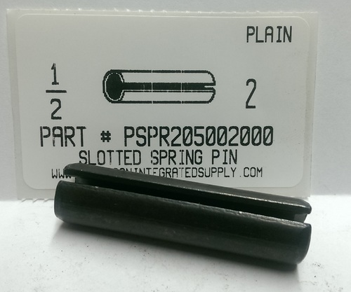 1/2X2 SLOTTED SPRING PIN STEEL PLAIN