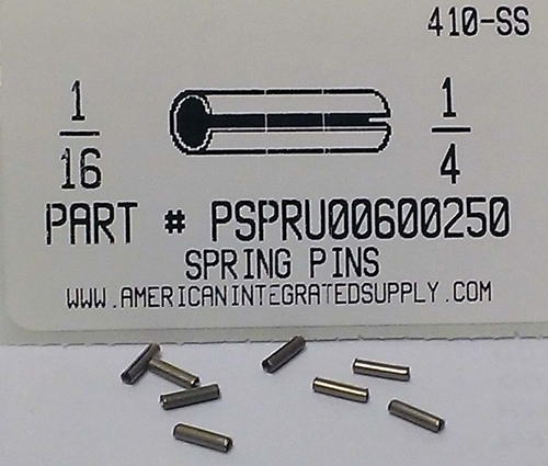 1/16X1/4 SLOTTED SPRING PIN 420 STAINLESS STEEL