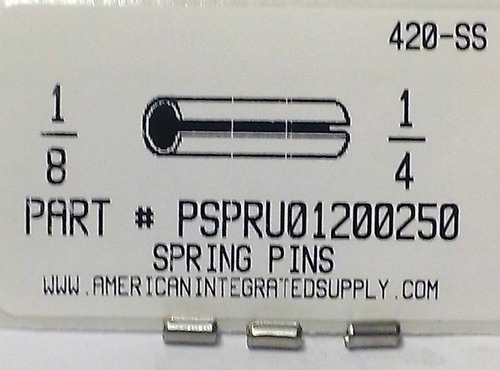 1/8X1/4 SLOTTED SPRING PIN 420 STAINLESS STEEL