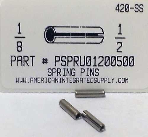 1/8X1/2 SLOTTED SPRING PIN 420 STAINLESS STEEL