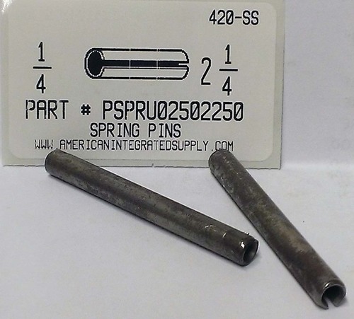 1/4X2-1/4 SLOTTED SPRING PIN 420 STAINLESS STEEL