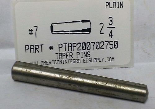 #7X2-3/4 TAPER PIN STEEL PLAIN .409" LARGE END DIAMETER (DISCONTINUED)