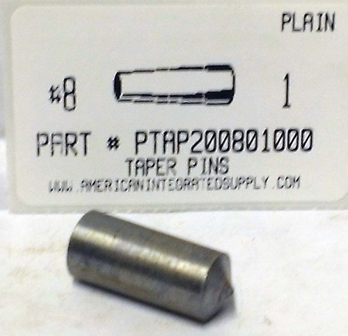 #8X1 TAPER PIN STEEL PLAIN .492" LARGE END DIAMETER (DISCONTINUED)