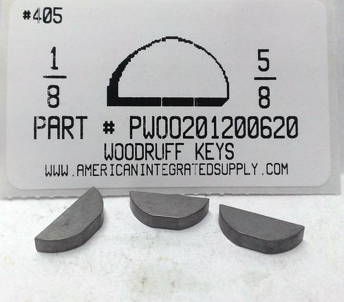 #5 1/8X5/8 WOODRUFF KEY STEEL PLAIN