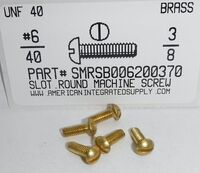 #6-40X3/8 ROUND HEAD SLOTTED MACHINE SCREW BRASS