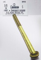 3/8-16X5 ROUND HEAD SLOTTED MACHINE SCREW BRASS