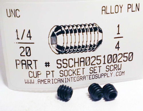 1/4-20X1/4 SOCKET SET SCREW CUP POINT ALLOY STEEL PLAIN