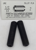 1/2-13X2 SOCKET SET SCREW CUP POINT ALLOY STEEL PLAIN