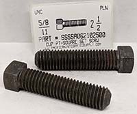 5/8-11X2-1/2 SQUARE HEAD SET SCREW CUP POINT CASE HARDENED STEEL PLAIN