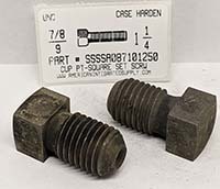 7/8-9X1-1/4 SQUARE HEAD SET SCREW CUP POINT CASE HARDENED STEEL PLAIN