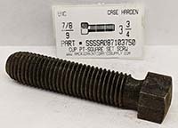 7/8-9X3-3/4 SQUARE HEAD SET SCREW CUP POINT CASE HARDENED STEEL PLAIN