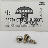 #10X3/8 ROUND HEAD PHILLIPS TAPPING SCREW A,AB STEEL ZINC PLATED (DISCONTNUED)