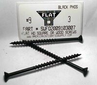 #9X3 FLAT HEAD SQUARE DRIVE WOOD SCREW STEEL BLACK (DISCONTINUED)