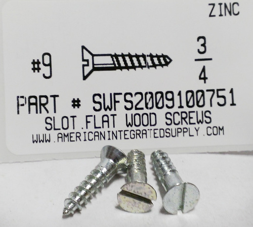 #9X3/4 FLAT SLOT WOOD SCREW