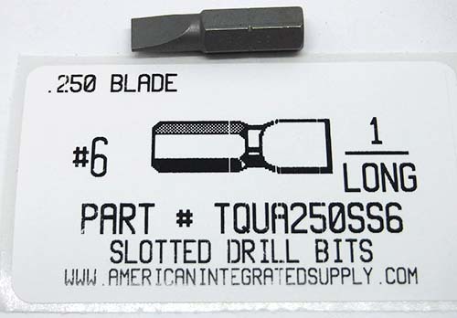 #6 .250 BLADE 1" LONG SLOTTED BIT