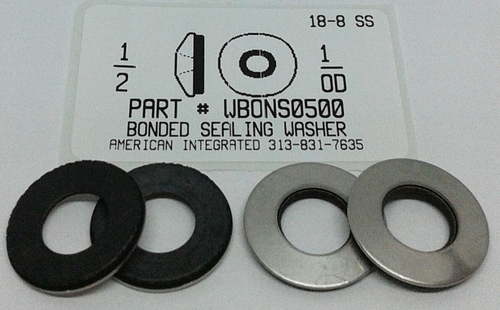 1/2" BONDED SEALING WASHER 18-8 STAINLESS STEEL