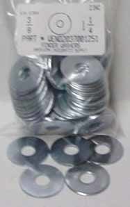 3/8X1-1/4 FENDER WASHER STEEL ZINC PLATED