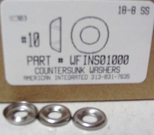 #10 COUNTERSUNK FINISHING WASHER 18-8 STAINLESS STEEL