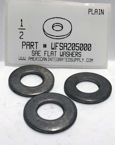 1/2 SAE FLAT WASHER STEEL PLAIN 1-1/16" OUTER DIAMETER