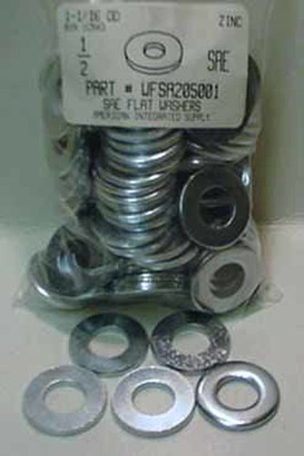 1/2 SAE FLAT WASHER STEEL ZINC PLATED 17/32" INNER DIAMETERX1-1/16" OUTER DIAMETER