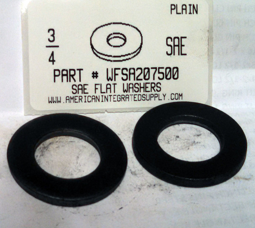 3/4 SAE FLAT WASHER STEEL PLAIN 1-1/2" OUTER DIAMETER